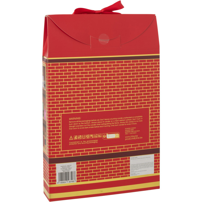 Lot de 12 bougies Parfums surprises 7 H Verre Rouge Cire Surprise Window 