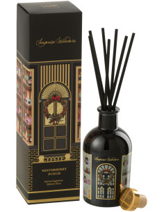 Diffuseur de parfum à bâtonnets Mélange fruité Winterberry Punch 200 ml Verre Noir Surprise Window 