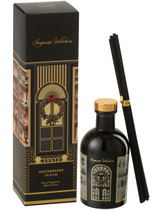 Diffuseur de parfum à bâtonnets Mélange fruité Winterberry Punch 200 ml Verre Noir Surprise Window 
