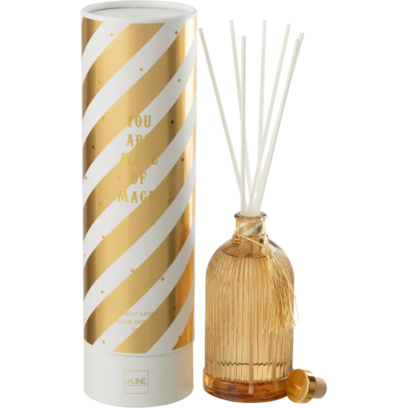 Grand Diffuseur de parfum à bâtonnets Mélange oriental Sunlit Sand 500 ml Verre Ambré Magic 