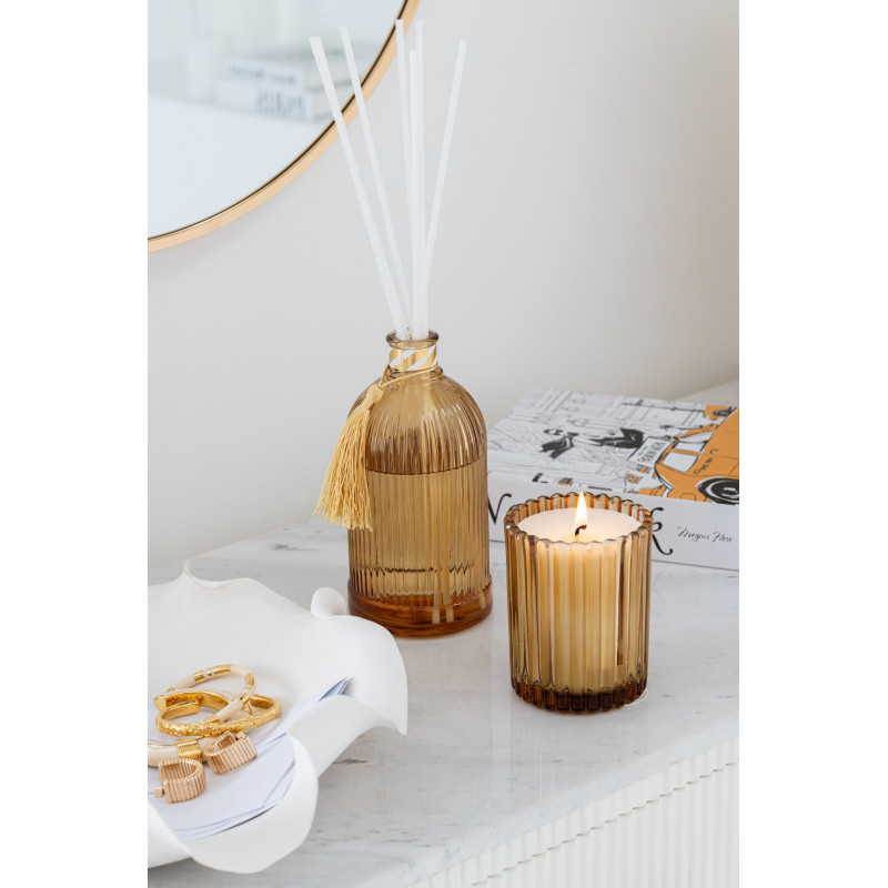 Grand Diffuseur de parfum à bâtonnets Mélange oriental Sunlit Sand 500 ml Verre Ambré Magic 