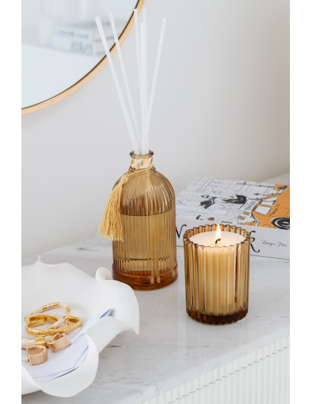 Grand Diffuseur de parfum à bâtonnets Mélange oriental Sunlit Sand 500 ml Verre Ambré Magic 