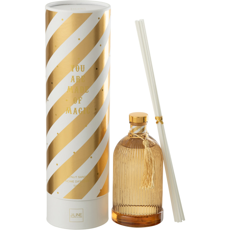 Grand Diffuseur de parfum à bâtonnets Mélange oriental Sunlit Sand 500 ml Verre Ambré Magic 