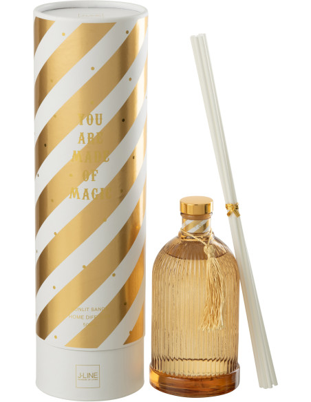 Grand Diffuseur de parfum à bâtonnets Mélange oriental Sunlit Sand 500 ml Verre Ambré Magic 