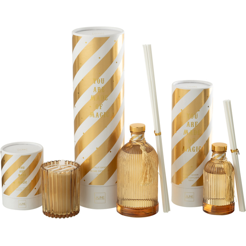 Grand Diffuseur de parfum à bâtonnets Mélange oriental Sunlit Sand 500 ml Verre Ambré Magic 