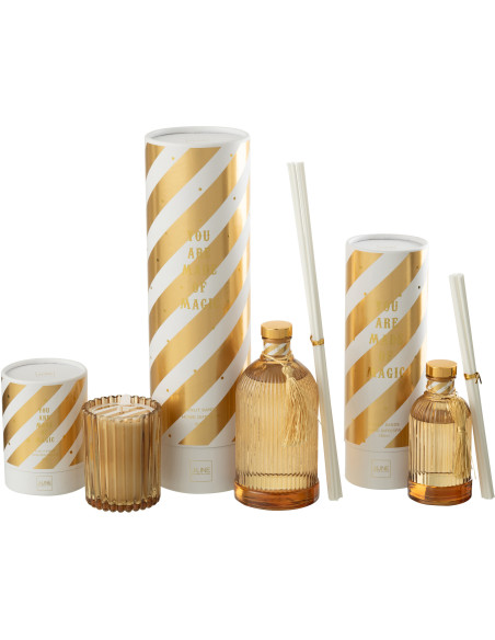 Grand Diffuseur de parfum à bâtonnets Mélange oriental Sunlit Sand 500 ml Verre Ambré Magic 