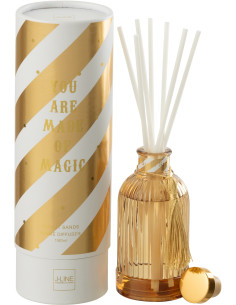 Diffuseur de parfum à bâtonnets Mélange oriental Sunlit Sand 180 ml Verre Ambré Magic 