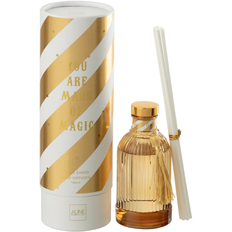 Diffuseur de parfum à bâtonnets Mélange oriental Sunlit Sand 180 ml Verre Ambré Magic 