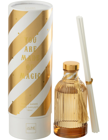 Diffuseur de parfum à bâtonnets Mélange oriental Sunlit Sand 180 ml Verre Ambré Magic 