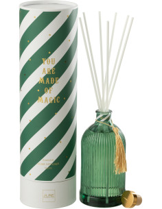 Grand Diffuseur de parfum à bâtonnets Mélange boisé Elwood 500 ml Verre Vert Magic 