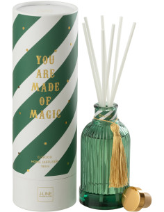 Diffuseur de parfum à bâtonnets Mélange boisé Elwood 180 ml Verre Vert Magic 