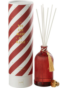 Grand Diffuseur de parfum à bâtonnets Mélange floral Rose Walz 500 ml Verre Rouge Magic 