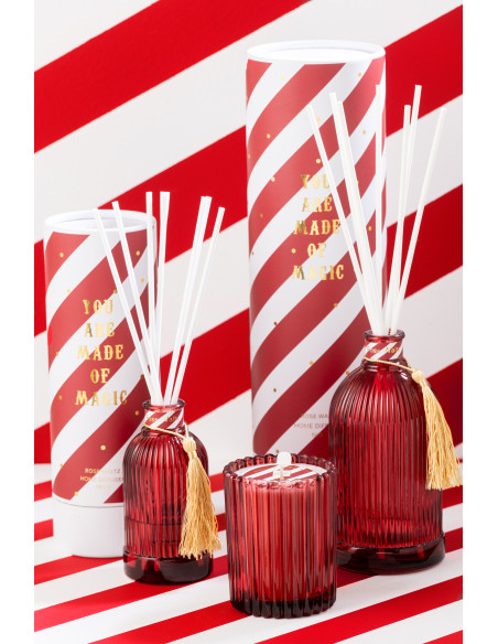 Grand Diffuseur de parfum à bâtonnets Mélange floral Rose Walz 500 ml Verre Rouge Magic 