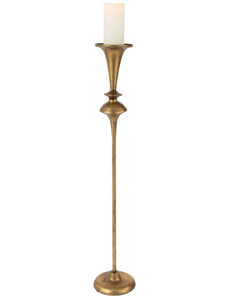 Grand Chandelier vintage chic H 90 cm Métal Doré Vieilli 