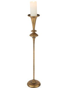 Grand Chandelier vintage chic H 80 cm Métal Doré Vieilli 
