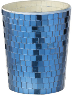 Bougie parfumée longue durée boule à facette Mélange boisé Moon Water & Sauge 55 H Miroir Vert Verre Cire Disco 