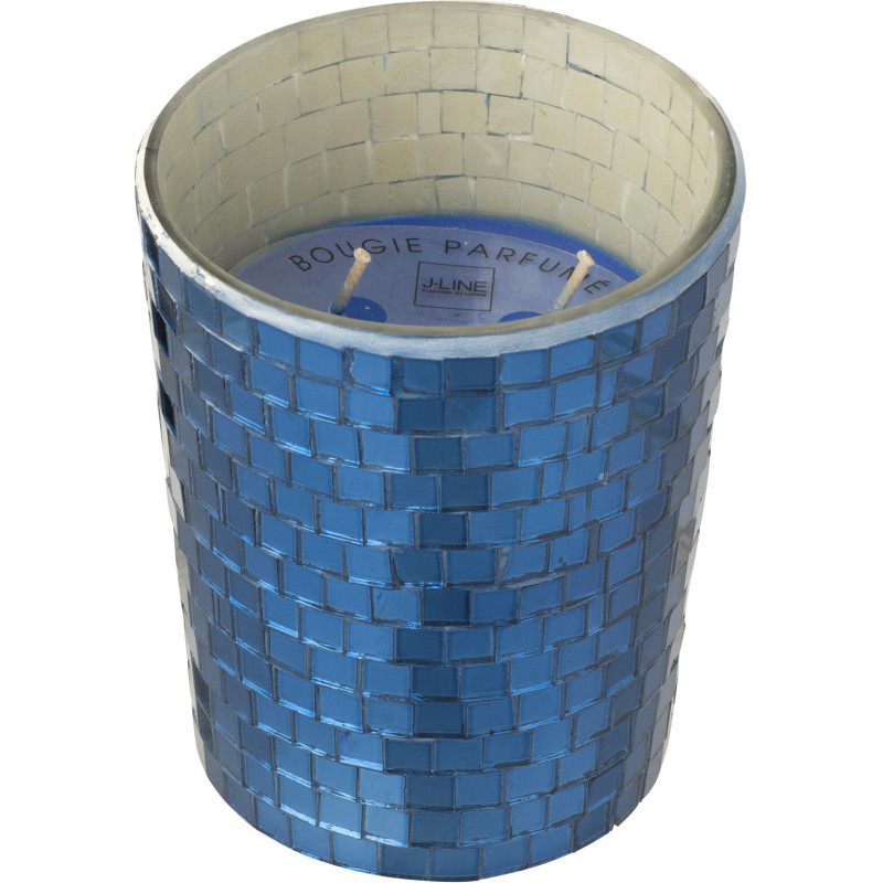 Bougie parfumée longue durée boule à facette Mélange boisé Moon Water & Sauge 55 H Miroir Vert Verre Cire Disco 