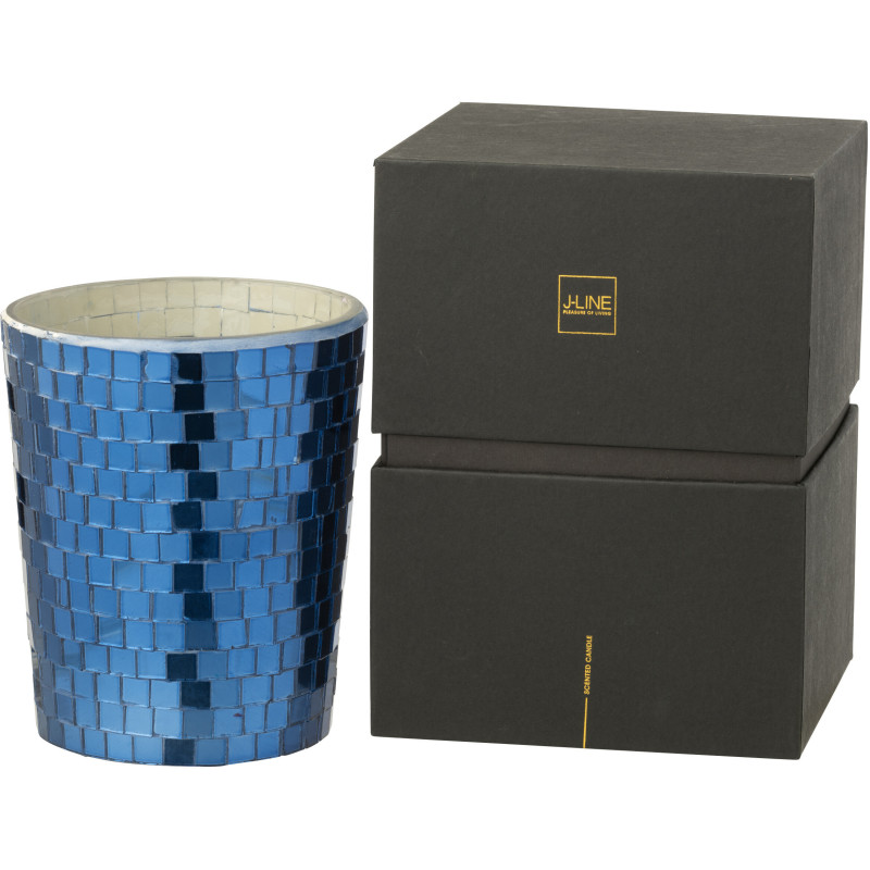 Bougie parfumée longue durée boule à facette Mélange boisé Moon Water & Sauge 55 H Miroir Vert Verre Cire Disco 