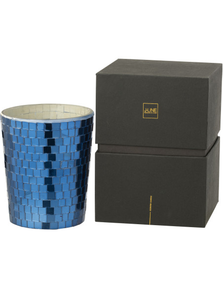 Bougie parfumée longue durée boule à facette Mélange boisé Moon Water & Sauge 55 H Miroir Vert Verre Cire Disco 