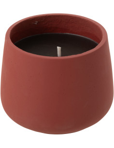 Grande Bougie d'extérieur longue durée 45 H Ciment Rouge Cire Alikee 