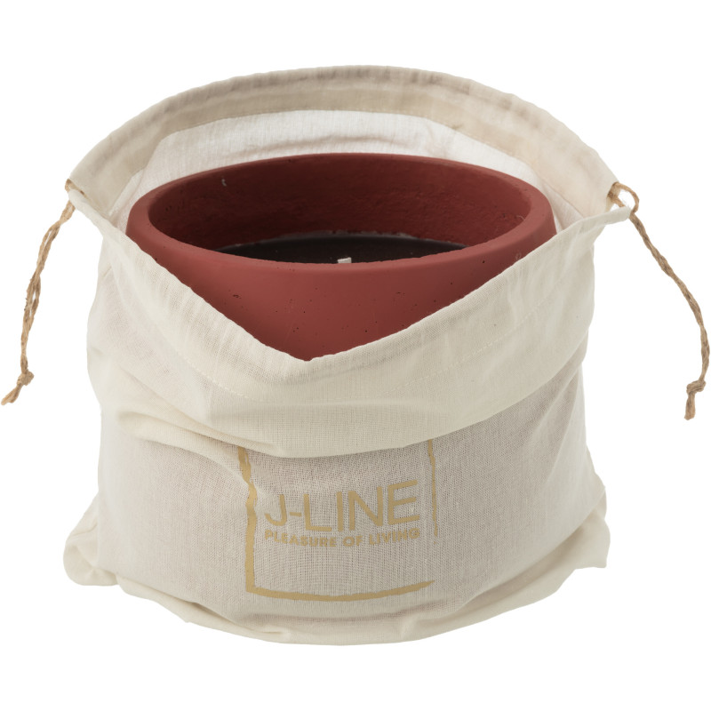 Grande Bougie d'extérieur longue durée 45 H Ciment Rouge Cire Alikee 