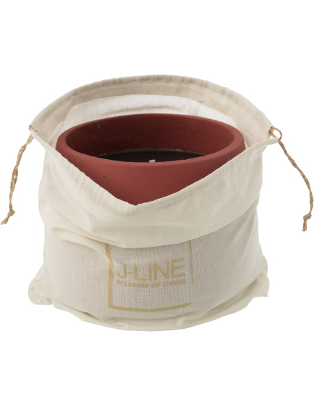 Grande Bougie d'extérieur longue durée 45 H Ciment Rouge Cire Alikee 