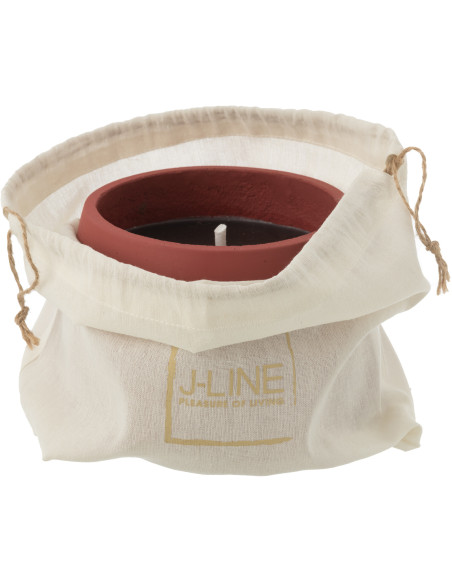 Bougie d'extérieur 31 H Ciment Rouge Cire Alikee 