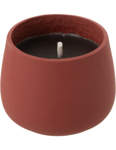 Bougie d'extérieur 18 H Ciment Rouge Cire Alikee 