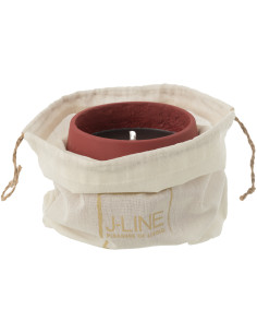Bougie d'extérieur 18 H Ciment Rouge Cire Alikee 