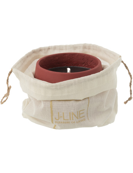 Bougie d'extérieur 18 H Ciment Rouge Cire Alikee 