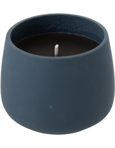 Grande Bougie d'extérieur longue durée 45 H Ciment Bleu Cire Alikee 