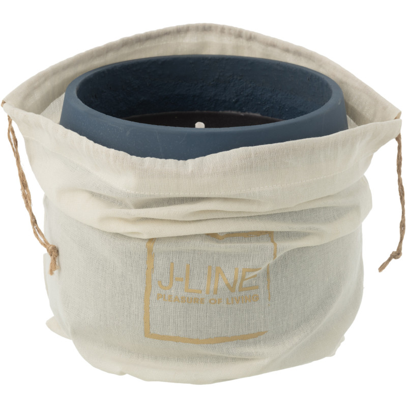 Grande Bougie d'extérieur longue durée 45 H Ciment Bleu Cire Alikee 