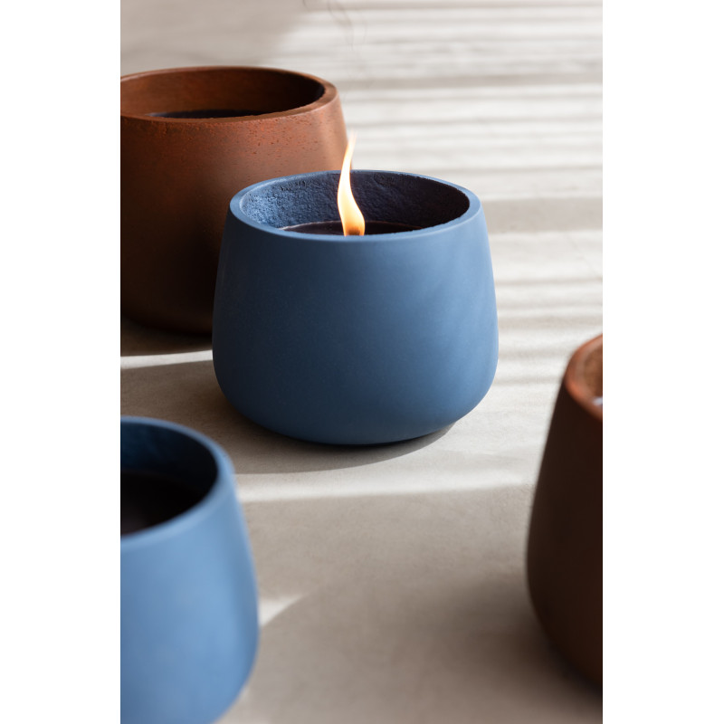 Bougie d'extérieur 31 H Ciment Bleu Cire Alikee 