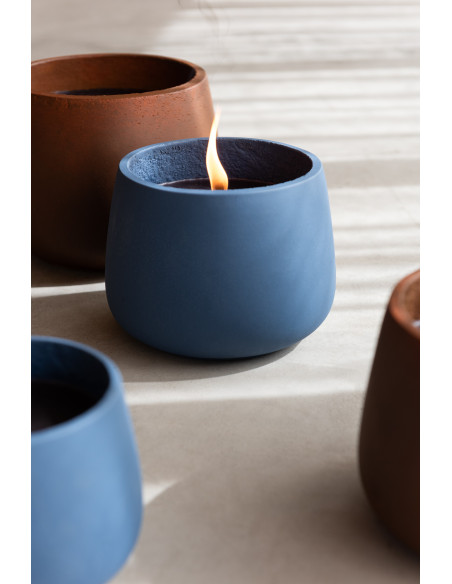 Bougie d'extérieur 31 H Ciment Bleu Cire Alikee 