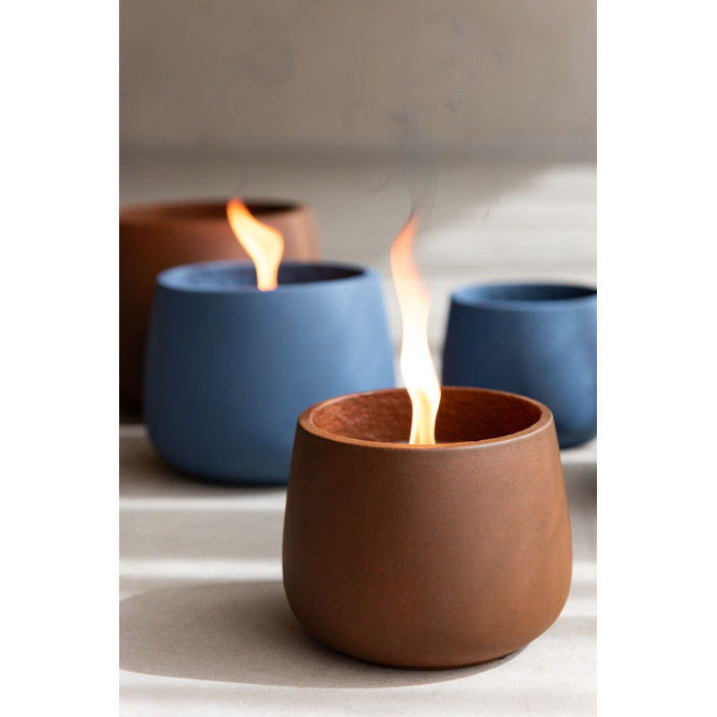 Bougie d'extérieur 31 H Ciment Bleu Cire Alikee 