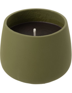 Grande Bougie d'extérieur longue durée 45 H Ciment Vert Cire Alikee 