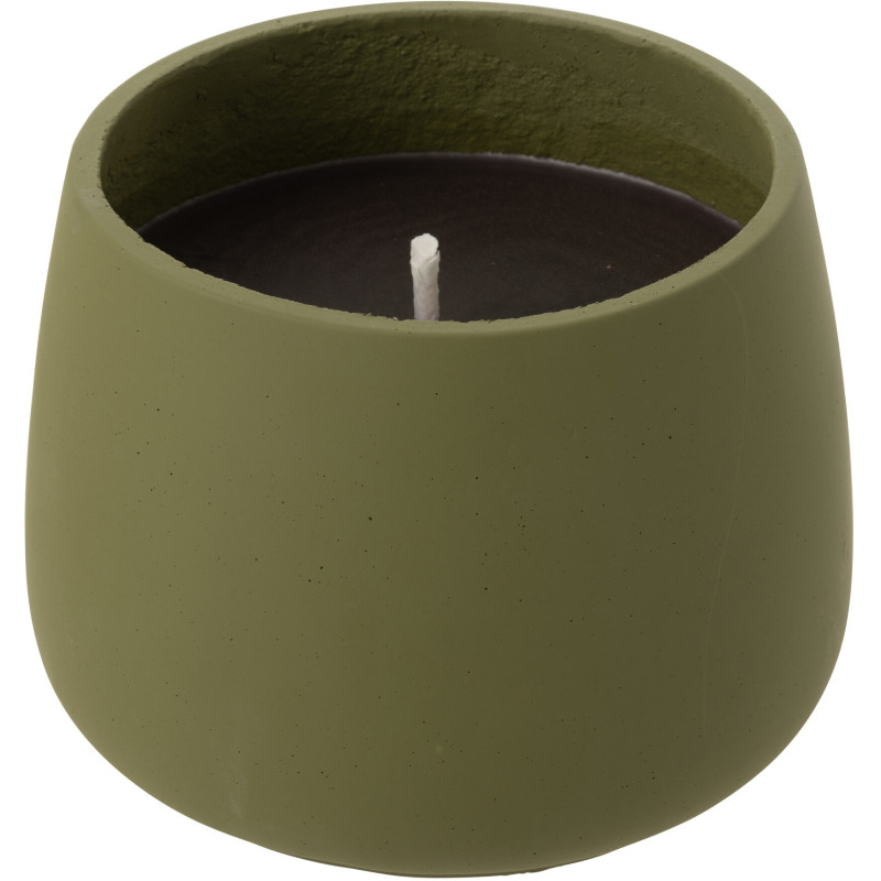 Grande Bougie d'extérieur longue durée 45 H Ciment Vert Cire Alikee 