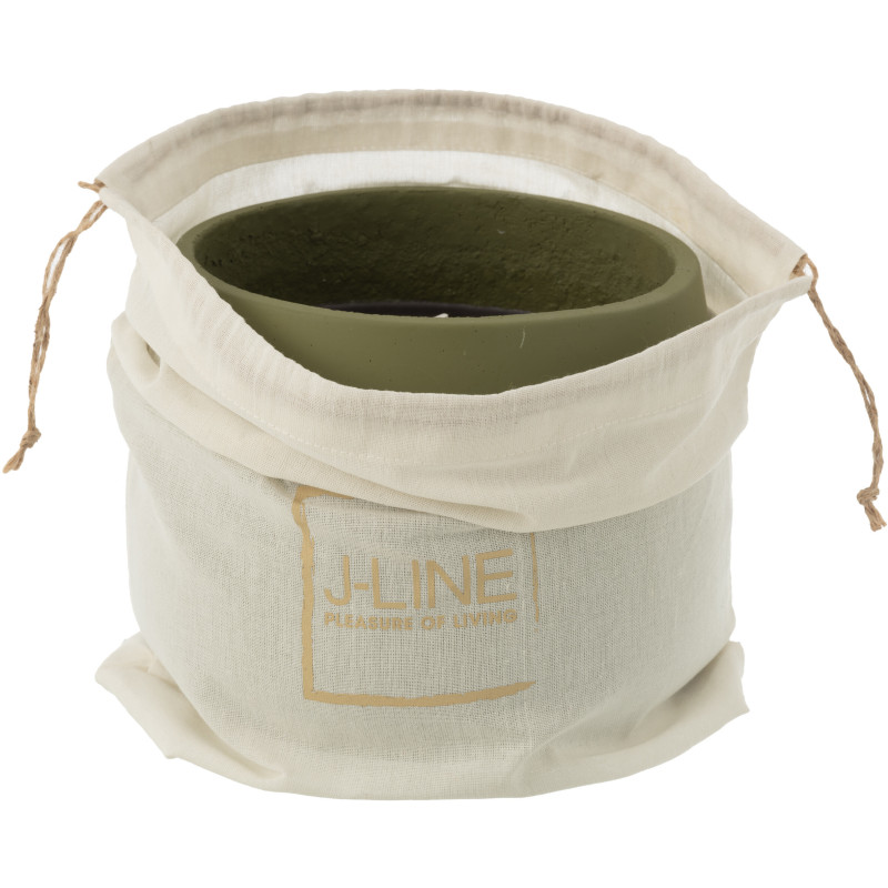 Grande Bougie d'extérieur longue durée 45 H Ciment Vert Cire Alikee 