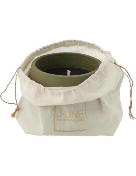 Bougie d'extérieur 31 H Ciment Vert Cire Alikee 