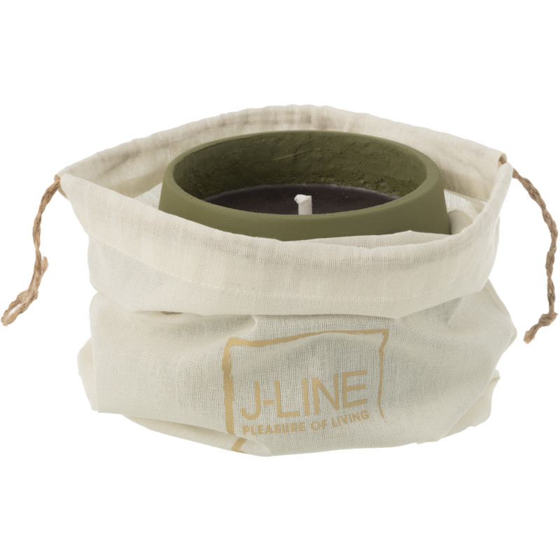 Bougie d'extérieur 18 H Ciment Vert Cire Alikee 