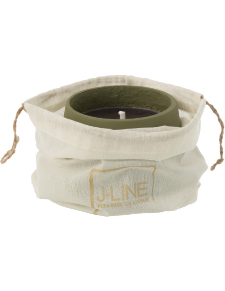 Bougie d'extérieur 18 H Ciment Vert Cire Alikee 