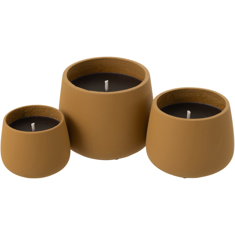 Grande Bougie d'extérieur longue durée 45 H Ciment Marron clair Cire Alikee 