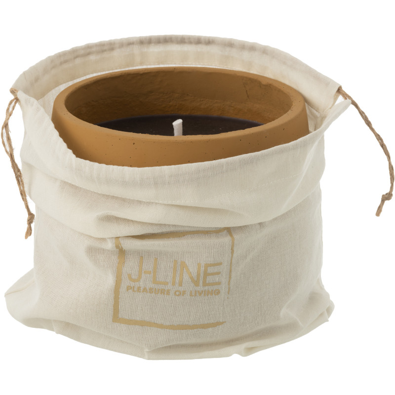 Grande Bougie d'extérieur longue durée 45 H Ciment Marron clair Cire Alikee 