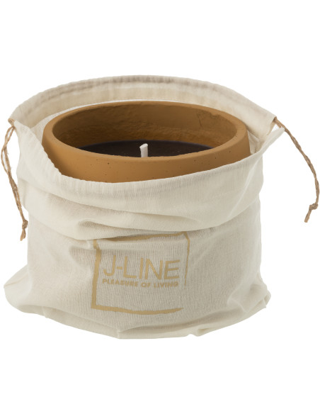 Grande Bougie d'extérieur longue durée 45 H Ciment Marron clair Cire Alikee 