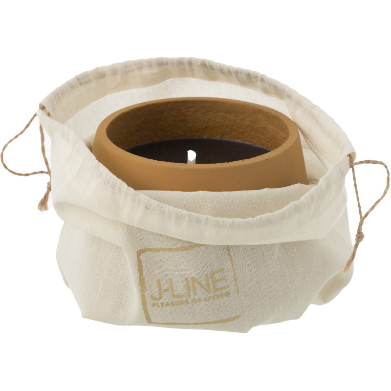 Bougie d'extérieur 31 H Ciment Marron clair Cire Alikee 