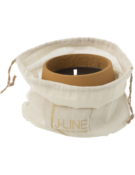 Bougie d'extérieur 18 H Ciment Marron clair Cire Alikee 