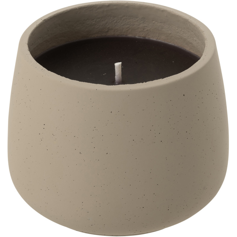 Grande Bougie d'extérieur longue durée 45 H Ciment Gris Cire Alikee 