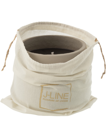 Grande Bougie d'extérieur longue durée 45 H Ciment Gris Cire Alikee 