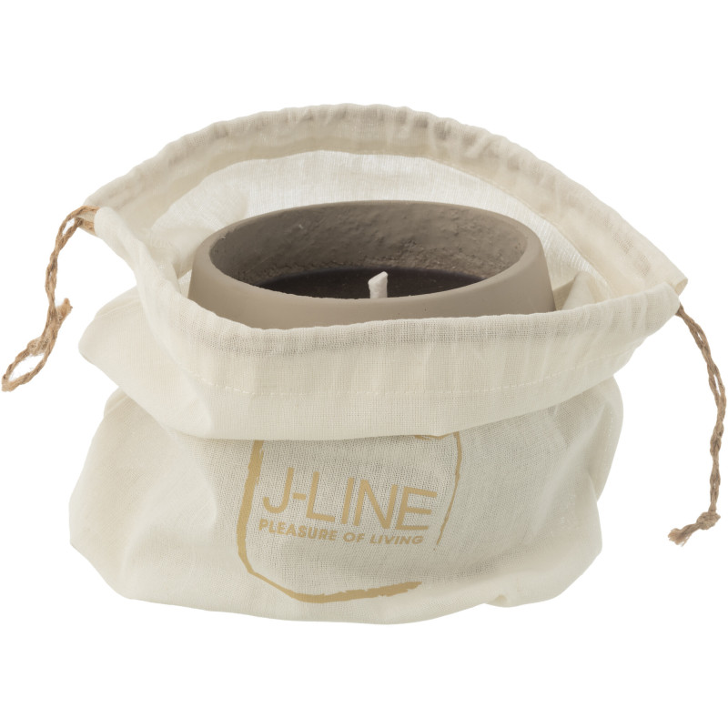 Bougie d'extérieur 18 H Ciment Gris Cire Alikee 