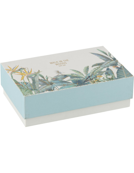 Coffret cadeau Bougie parfumé & Diffuseur à bâtonnets Mélange boisé Woody Blush 15 H 50 ml Verre Bleu Motif fleurs Cire Walk In 
